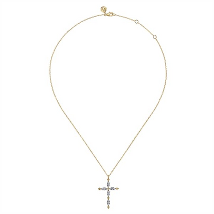 Gabriel & Co. Bujukan Diamond Cross Pendant Necklace