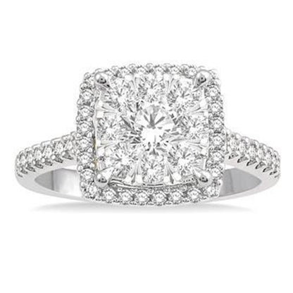 Rolland's Designs Cushion Shape Diamond Cluster Ring -1.00ct