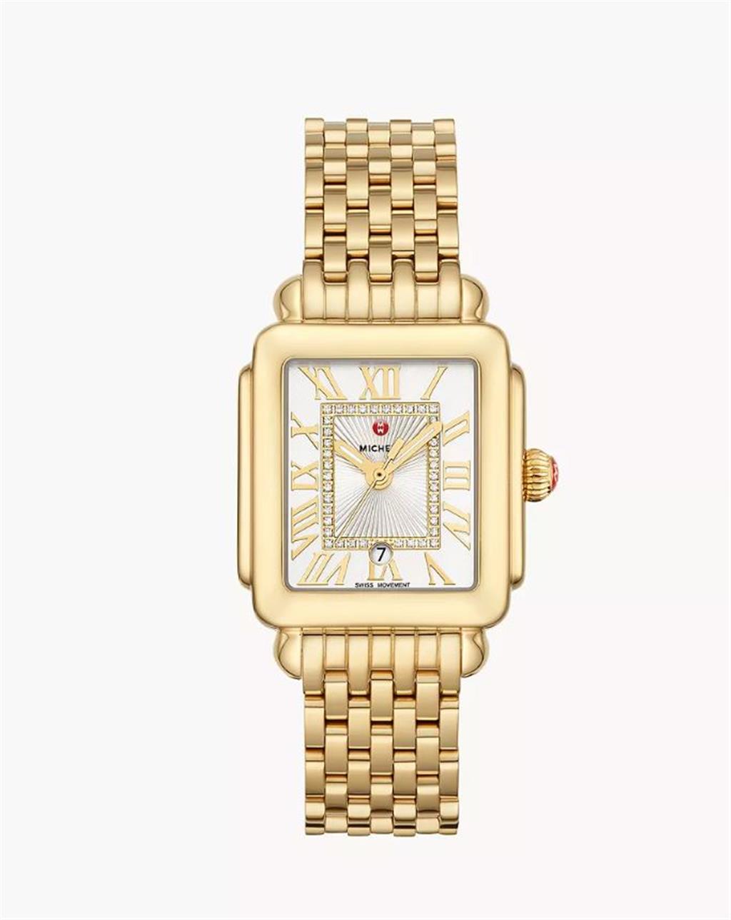 Michele Deco Madison 31mm Mid Two Tone Diamond Watch