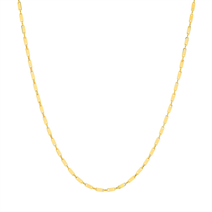 Rolland's Designs 14K Yellow Gold Flat Link Chain Necklace