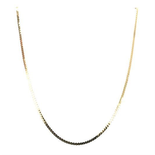 Estate 14K Yellow Gold Flat Link Chain