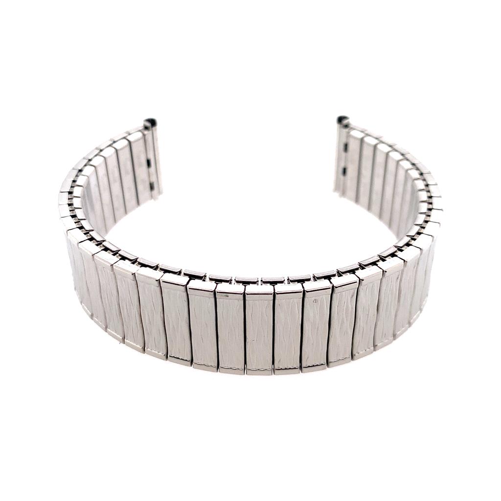 18Mm Silver Flex Bracelet Watch Strap