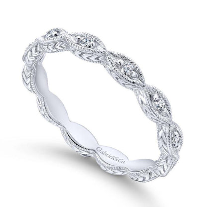 Gabriel Diamond Marquise Station Ring