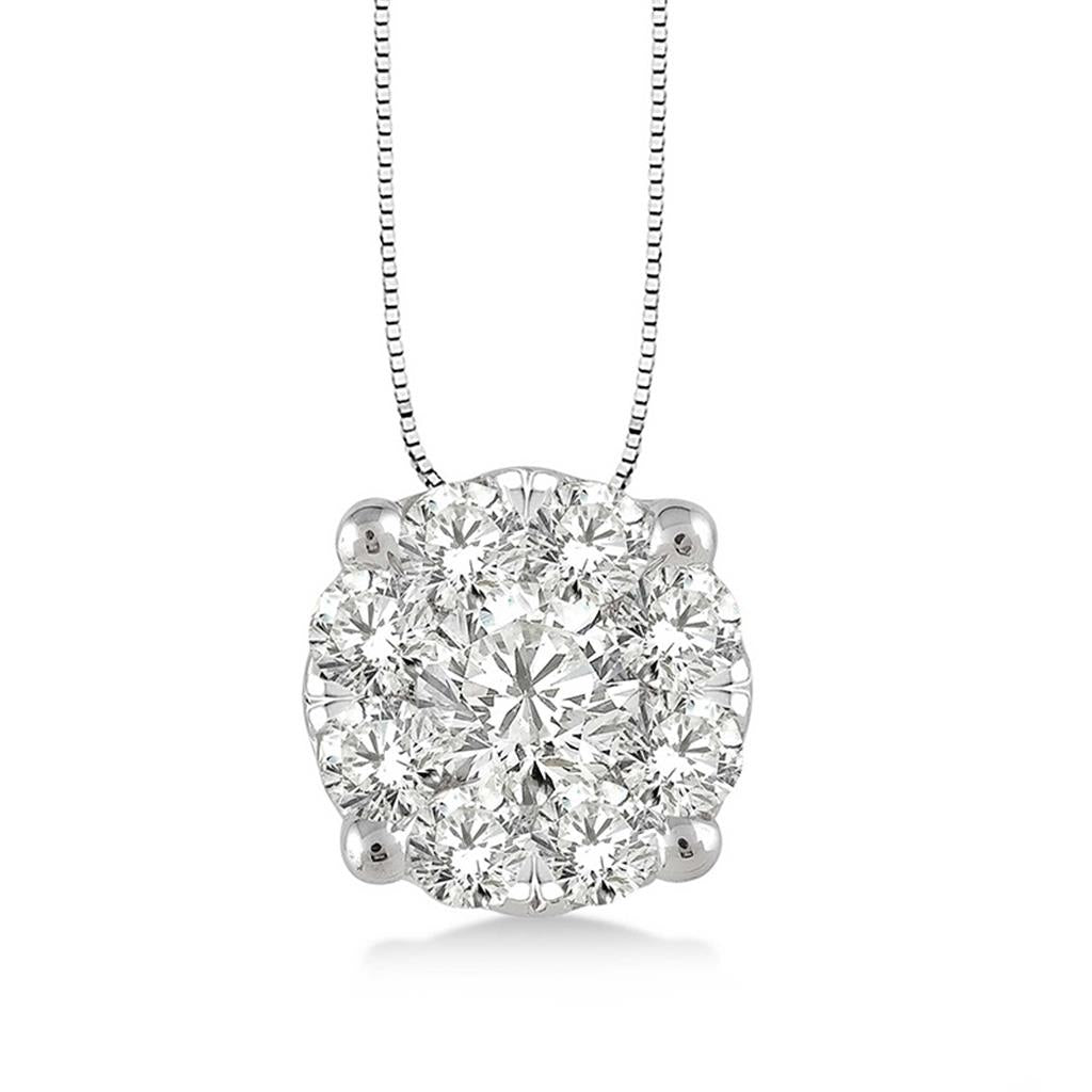 Rolland's Design Diamond Cluster Pendant- 0.35 Cts