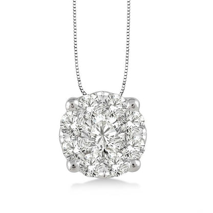 Rolland's Designs Diamond Cluster Pendant- 0.35 Cts