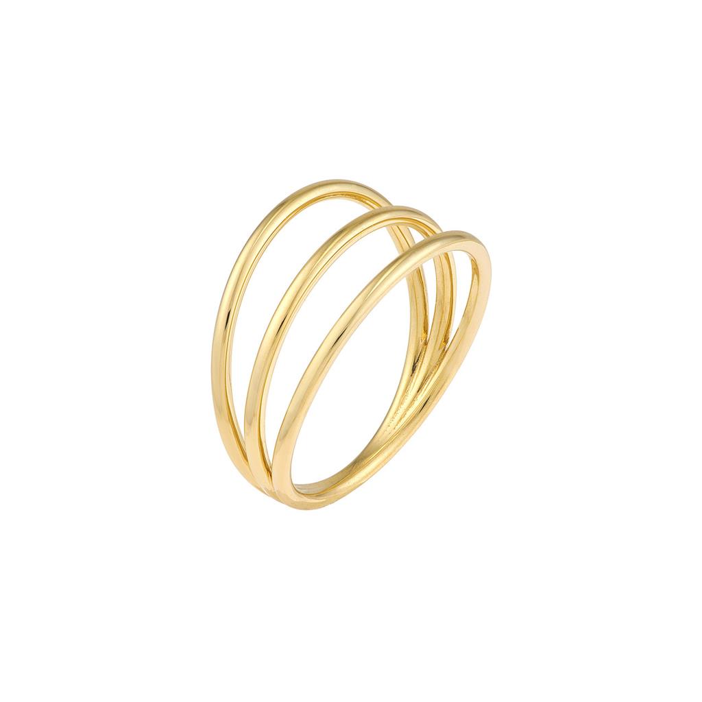 14k Triple Domed Ring