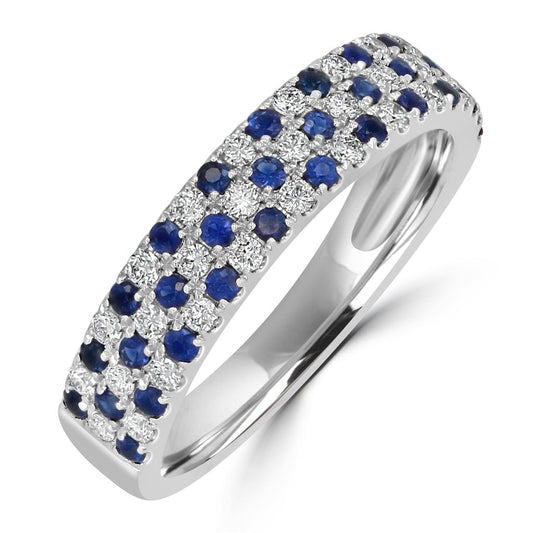 Rolland's Designs Blue Sapphire and Diamond Ring