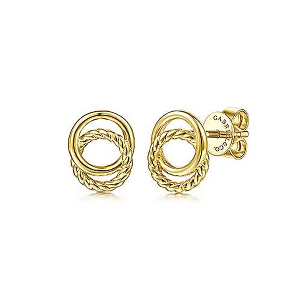 Gabriel Twisted Rope Circle Earrings