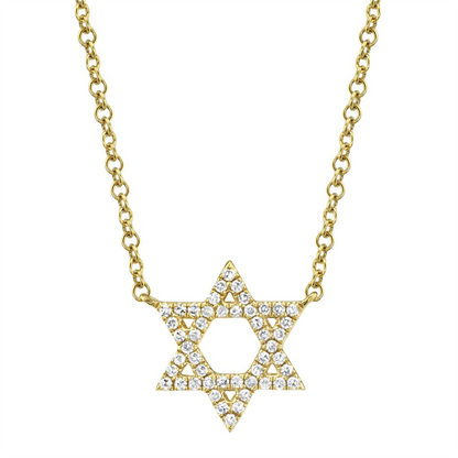 14k Yellow Gold Star of David