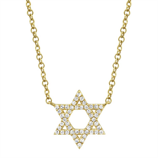 14k Yellow Gold Star of David