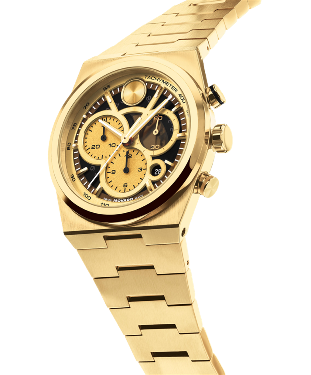 Movado Bold Yellow-Gold 40mm Chronograph
