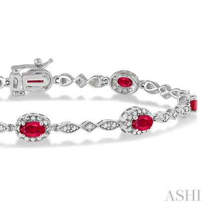 Ruby Station And Diamond Bracelet