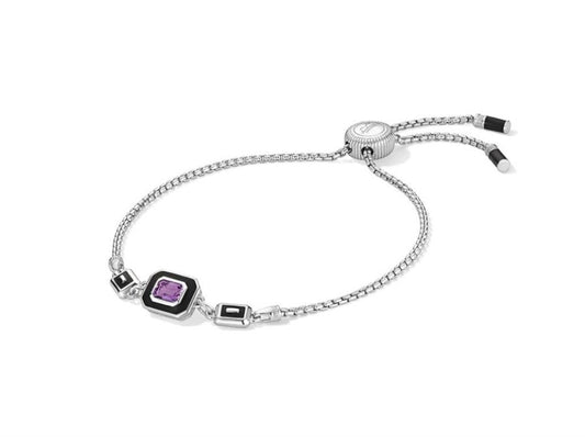 Judith Ripka Amethyst & Enamel Adrienne Friendship Bracelet