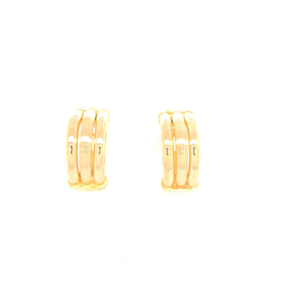 Estate 18K Yellow Gold Half Hoops