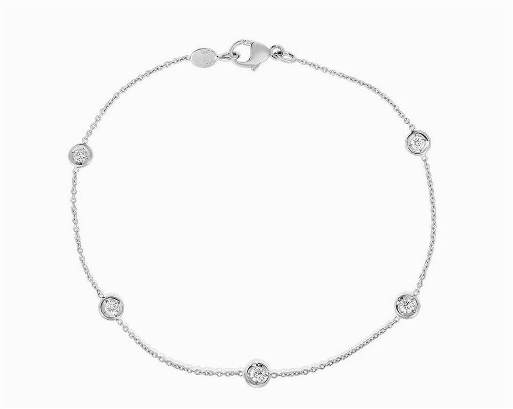 Roberto Coin 18K Diamonds By The Inch 5-Station Diamond Bracelet