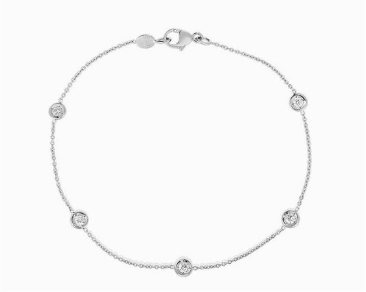 Roberto Coin 18K Diamonds By The Inch 5-Station Diamond Bracelet