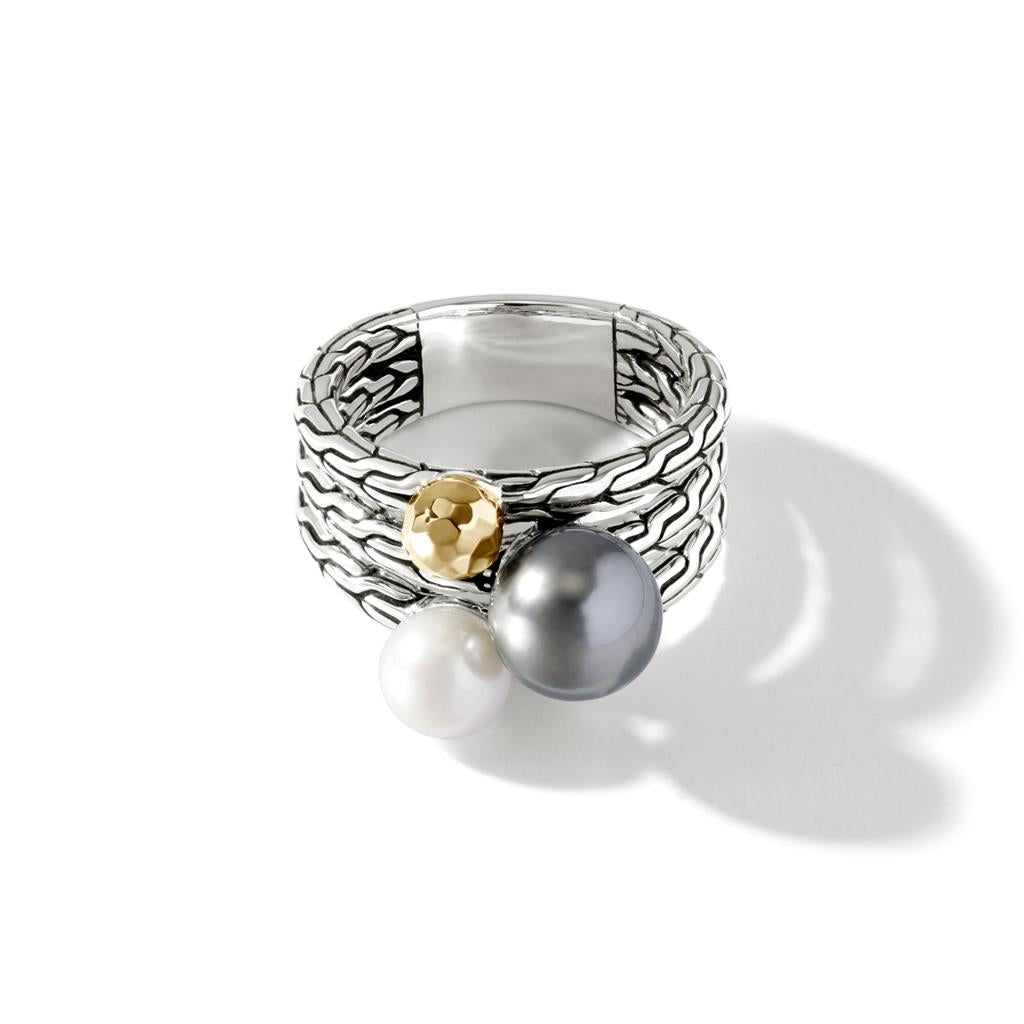 John Hardy Pearl Multi Row Ring