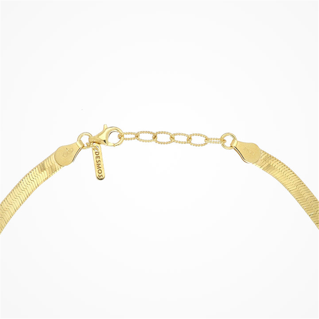 Desmos Yellow Gold Herringbone Necklace