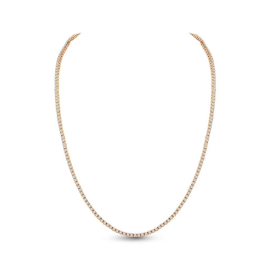 Rolland's Designs 14K Yellow Gold Diamond Tennis Necklace
