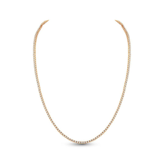 Rolland's Designs 14K Yellow Gold Diamond Tennis Necklace