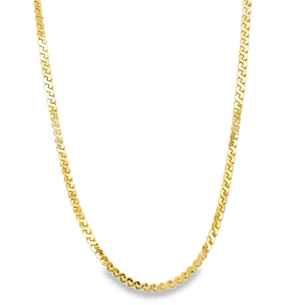 Estate 14K Flat "S" Link Chain