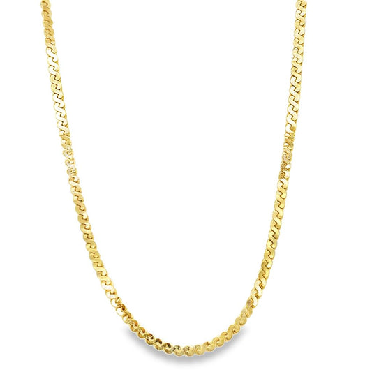 Estate 14K Flat "S" Link Chain