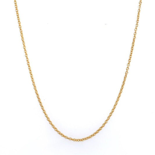 Rolland's Design Yellow Gold 18" Rolo Chain