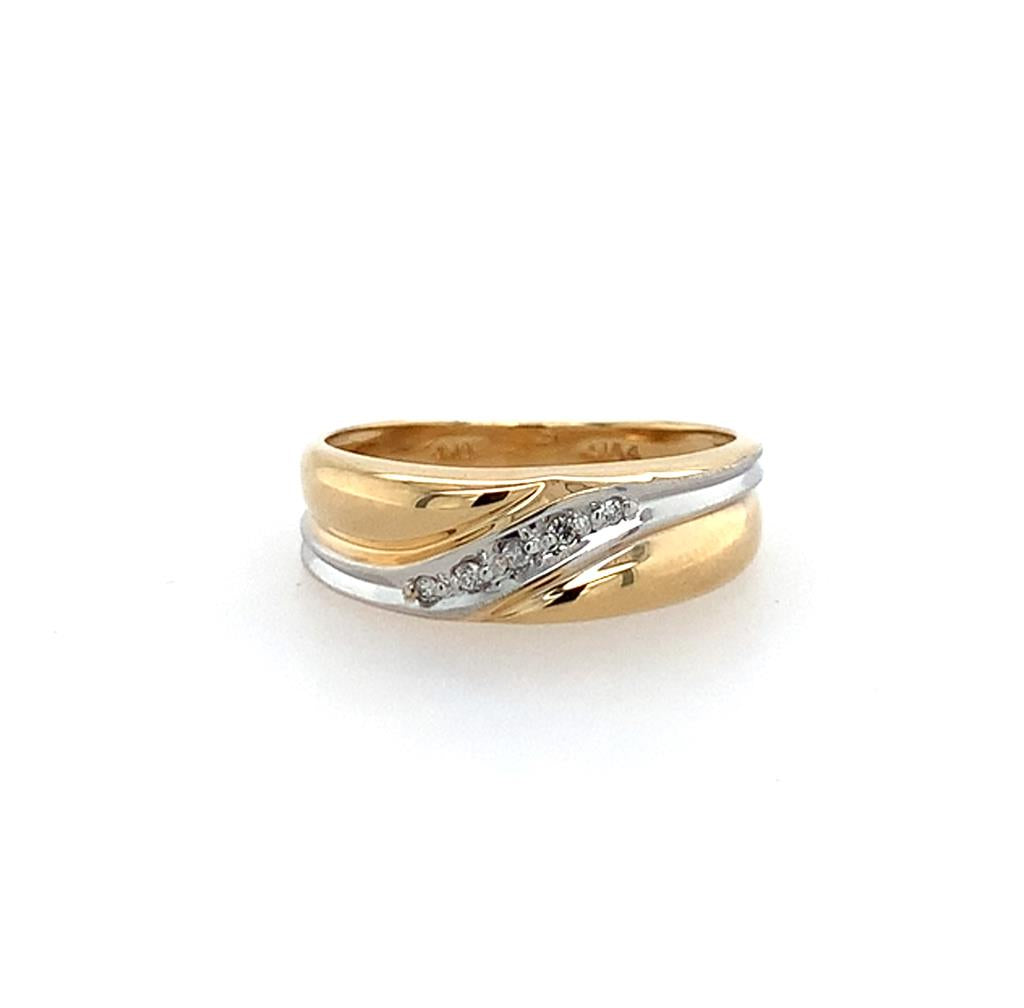 Estate 10K Gold Diamond Band