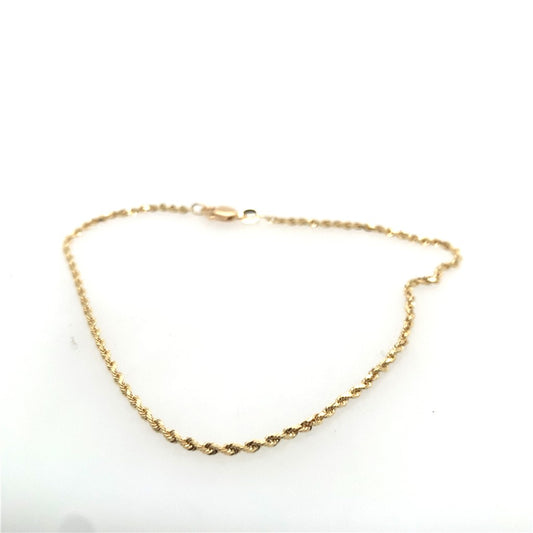 Estate 14K Yellow Gold Rope Bracelet