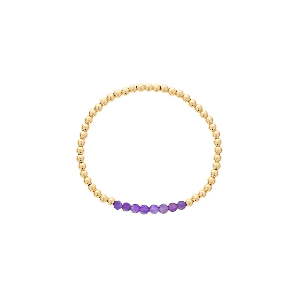 Dee Berkley Shine Bright Birthstone Mini Bead Bracelet- February