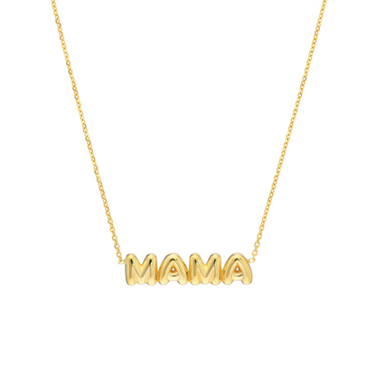 Rolland's Designs 14K Yellow Gold Puff "Mama" Necklace