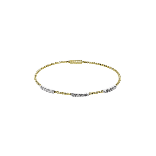 Simon G. 18Kyw Diamond Station Bangle