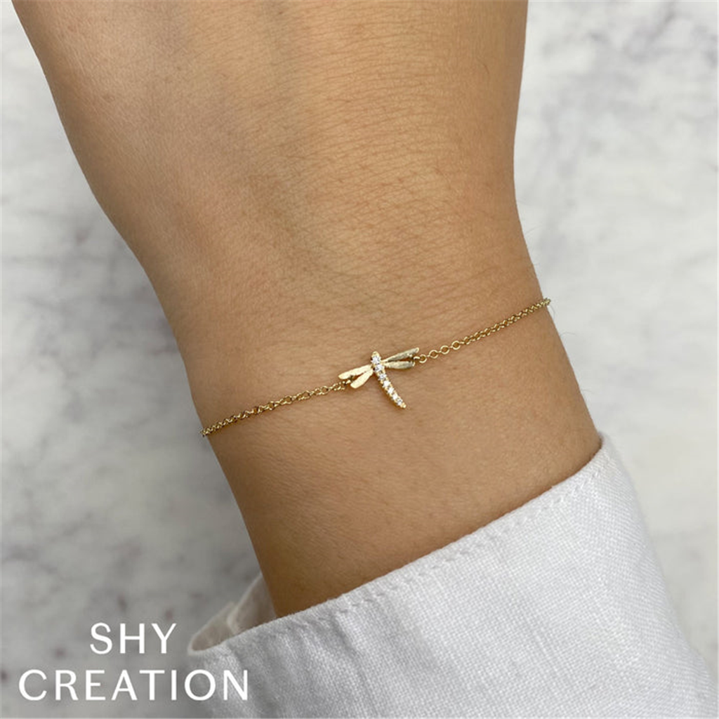 Shy Creation Diamond Dragonfly Bracelet