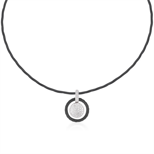 Alor Black Cable Diamond Necklace