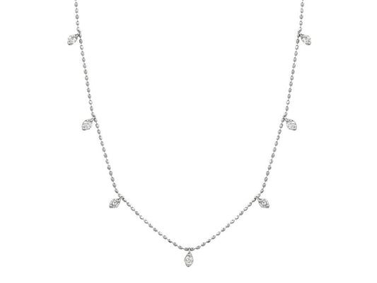 Rolland's Designs Diamond Dangle Station Necklace