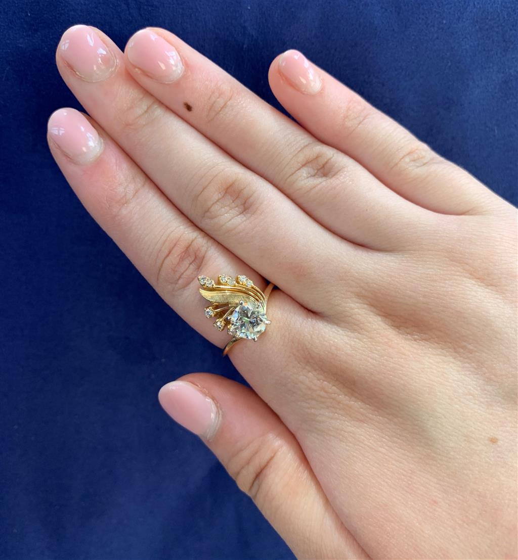 Estate 18K Gold Diamond Cocktail Ring