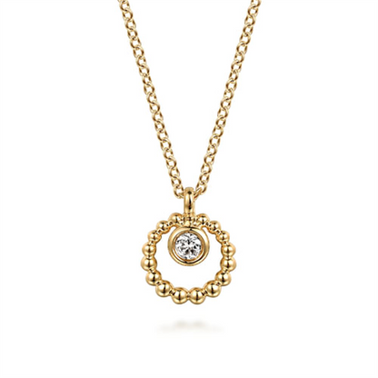 Gabriel Bujukan and White Sapphire Pendant Necklace