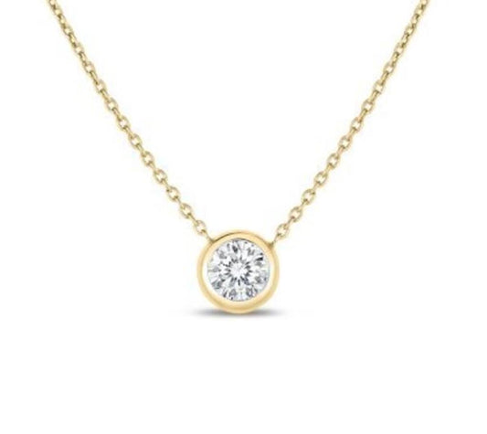 Roberto Coin Bezel Set Round Diamond Pendant
