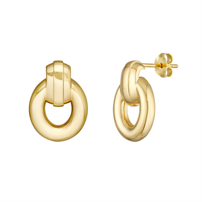 Rolland's Designs 14K Gold Door Knocker Earrings