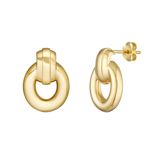 Rolland's Designs 14K Gold Door Knocker Earrings