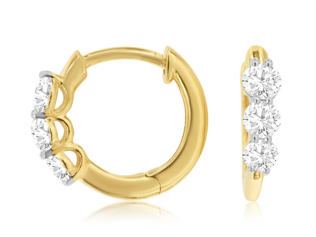 Rolland's Designs Diamond Hoop Earring