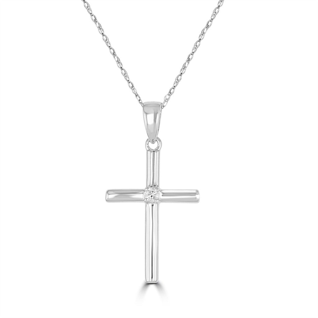Cross Pendant With Diamond