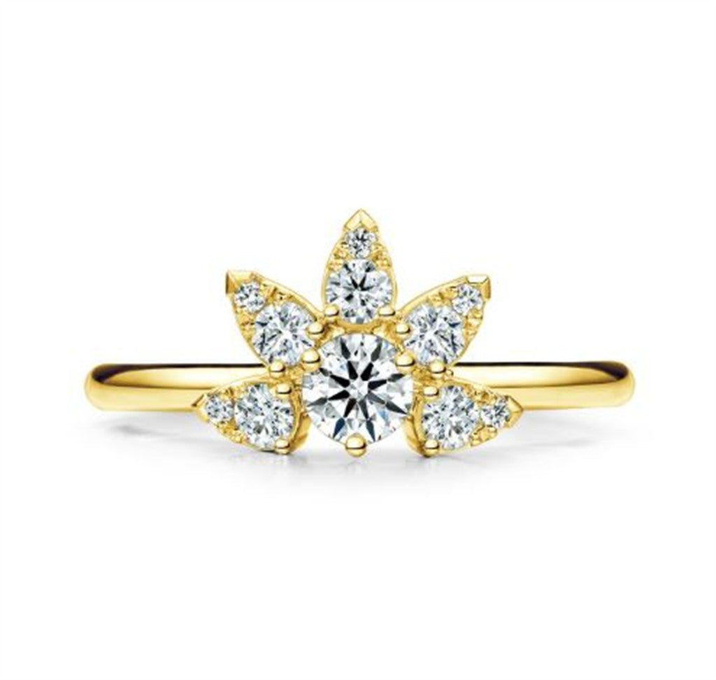 Hearts On Fire 18K Aerial Petitie Diamond Sunburst Ring