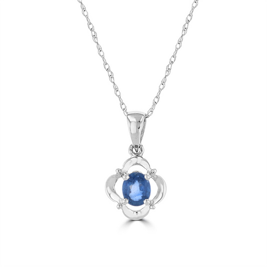 Emerald & Diamond Accented Pendant