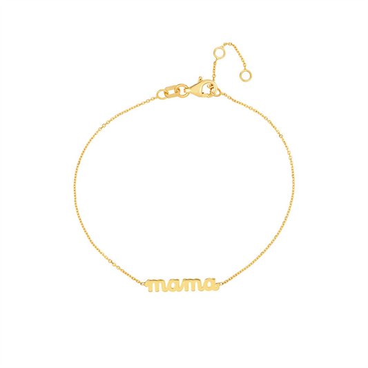 Rolland's Designs 14K Yellow Gold "Mama" Bracelet