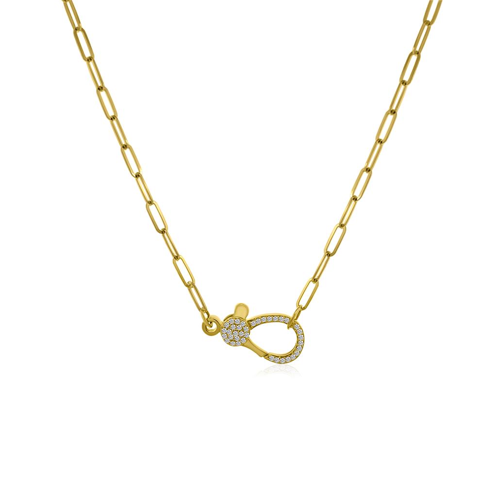 Rolland's Designs 14K Gold Diamond Clasp Necklace