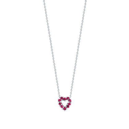 Roberto Coin Tiny Treasures Reversible Diamond & Ruby Heart Necklace