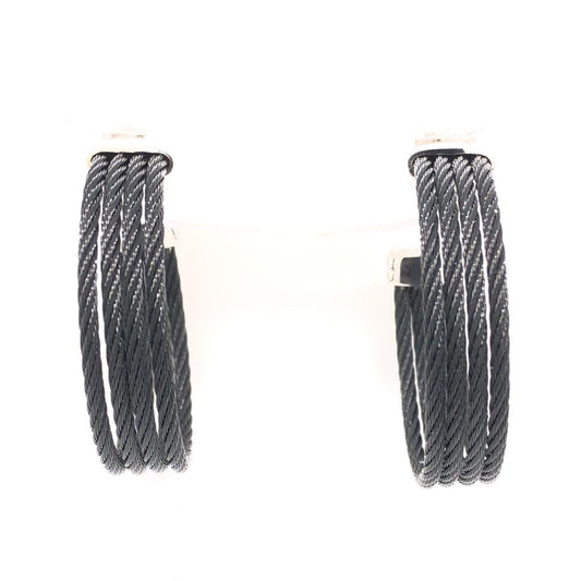 Alor 4 Row Cable Hoop Earrings