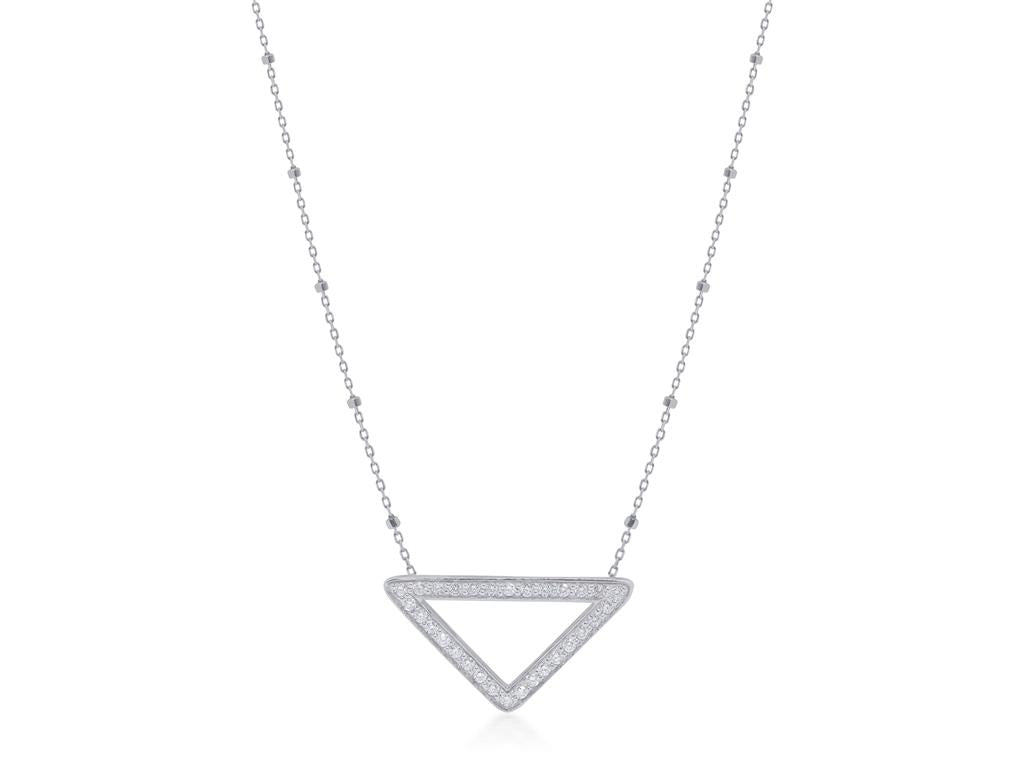 ALORO Triangle Diamond Pendant