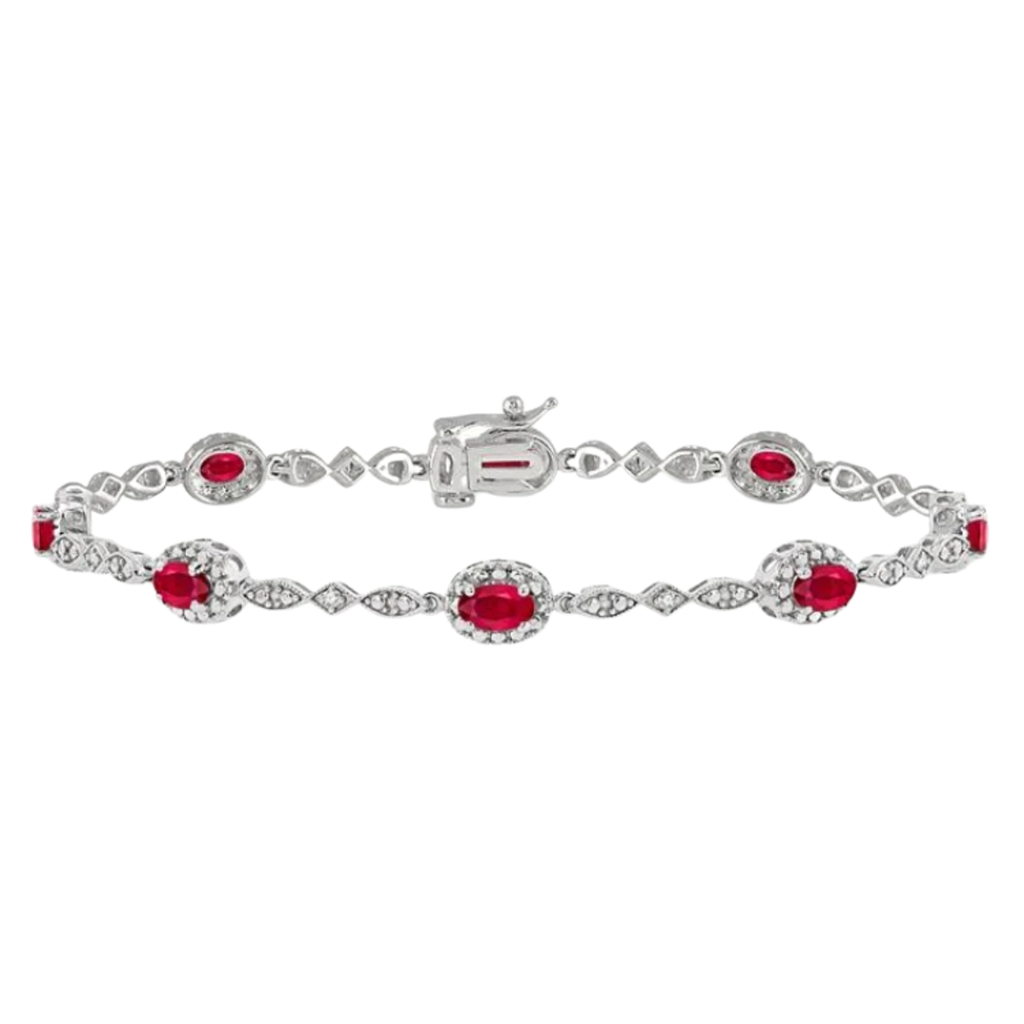 Ruby Station And Diamond Bracelet